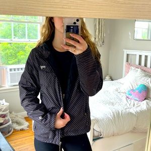 Waterproof Pin Stripes Lightweight Rain Coat